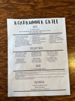 Roadrunner Grill menu