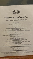 Hazelwood Inn. menu