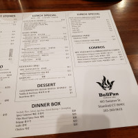 Bull Pan Korean Bbq menu