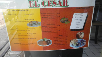 El Cesar menu