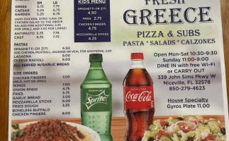 Fresh Greece Pizza Grill food