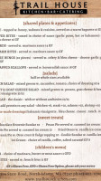 Trail House Kitchen And menu