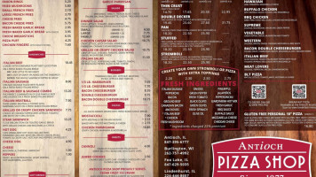 Antioch Pizza Shop Paddock Lake, Wi menu