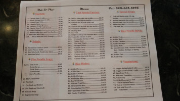 Pot-o-pho menu