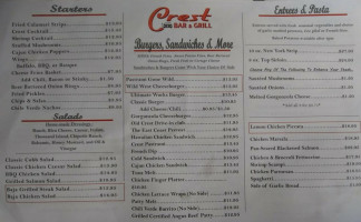 Crest Grill menu