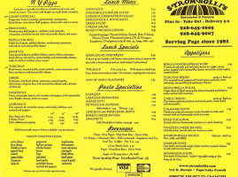 Strombolli's Italian Pizzeria menu