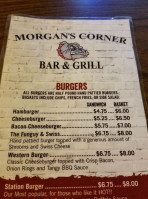 Morgan's Corner Grill menu