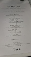 The White Linen menu