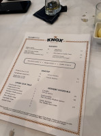 Up On Knox menu