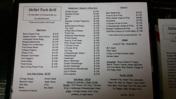 Skillet Fork Grill menu