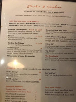 The Crossing Steakhouse menu