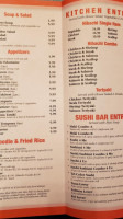 Tokyo Cafe Sushi And Hibachi menu
