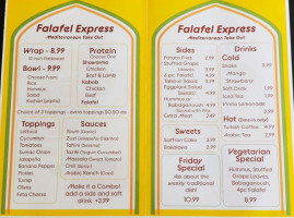 Falafel Express menu