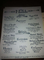 The Noble menu