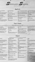 Stickland Seafood menu