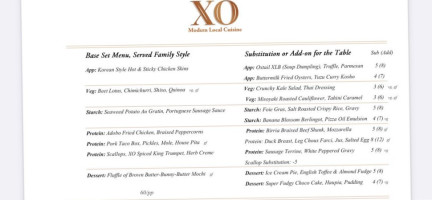 Xo menu