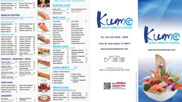 Kumo Hibachi Steakhouse menu