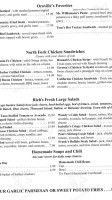 Tabletop Catering menu