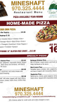 Mineshaft Bar, Restaurant, And Pizzeria food