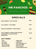 Mr. Pancho Mexican Grill Cantina menu