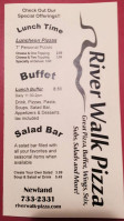 River Walk Pizza menu