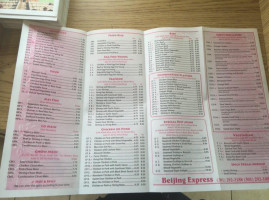 Beijing Express menu