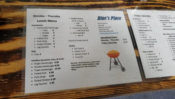 Blue's Place menu