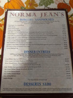 Norma Jean's Grill menu