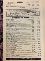 Rusanos Pizza Express menu