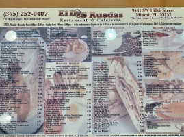 Dos Ruedas Cafeteria menu