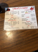 Crawfish Barn menu