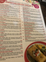 Salsa's Mexican menu