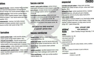 Nido menu
