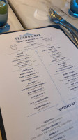 Seafood menu