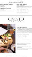 Onesto menu