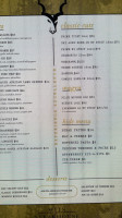 Wits Steakhouse menu
