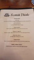Scottish Thistle menu