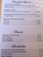 Pick And Grin Cafe menu
