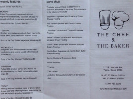 The Chef And The Baker menu