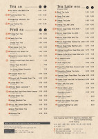 Yifang Taiwan Fruit Tea San Gabriel, Ca menu