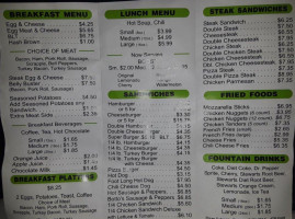 Don Bert's Custard Stand menu