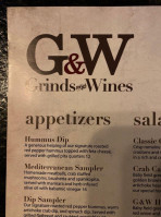 Grinds Wines menu