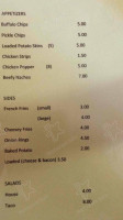 Shamrock Grill menu