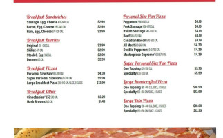 Hot Stuff Pizza menu
