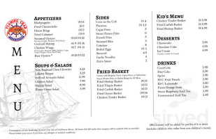 Flaming Crab Cajun Seafood menu