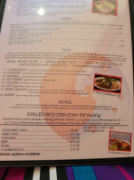 Pacific Rim Cafe menu