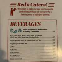 Red's Barbecue Grillery menu