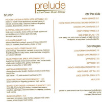 Prelude menu