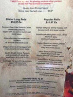 Pacific Sushi menu