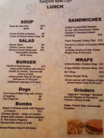 Hartford Road Cafe menu